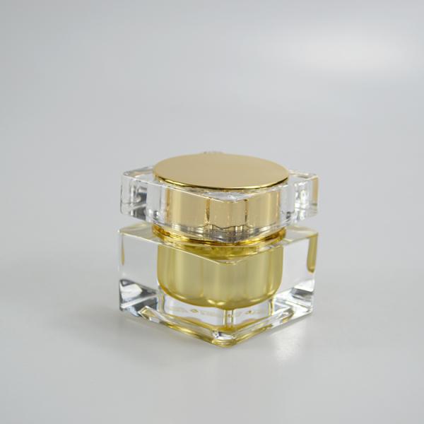 OEM/ODM Yes 30g Square Container Acrylic Cream Jar Plastic Jar for Customized Bottle Color