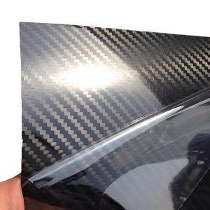 Stretchable Carbon Fiber Car Vinyl Wrap With Wet Installation Method