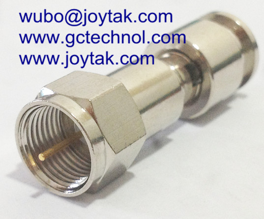 F male Compression Connector all brass for Mini Coaxial Cable RG174 