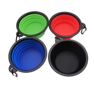 Portable 80g Pet Feeder Bowl 13cm Collapsible Water Bowl