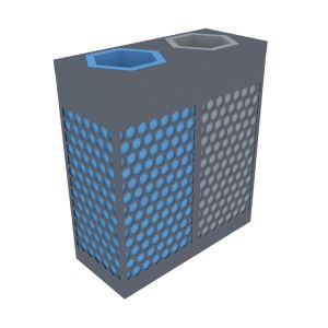 Stainless Steel Touchpad 45gal Multi Compartment Trash Can