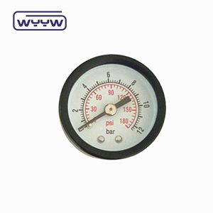 Wall Hung Capillary Steam Pressure Gauge Manometer Black Steel Material