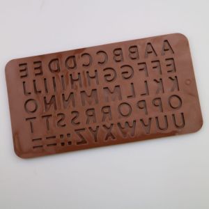 Alphabet Pattern Silicone Chocolate Molds Heat Insulation Waterproof