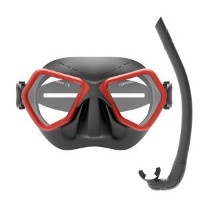 Applicable People Adults Silicone Diving Mask Kit with Freediving Goggles