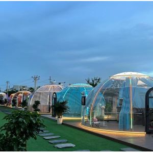 China Luxury Outdoor Transparent Inflatable Bubble Lodge for Camping and Hotel Tent Comfortable House Dome Design on sale