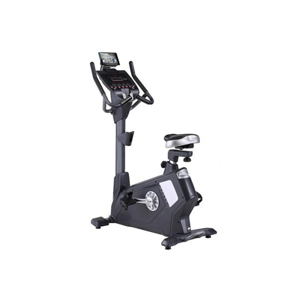 Buy Commercial Gym Stationary Upright Exercise Bike Black Magnetic Resistance at wholesale prices