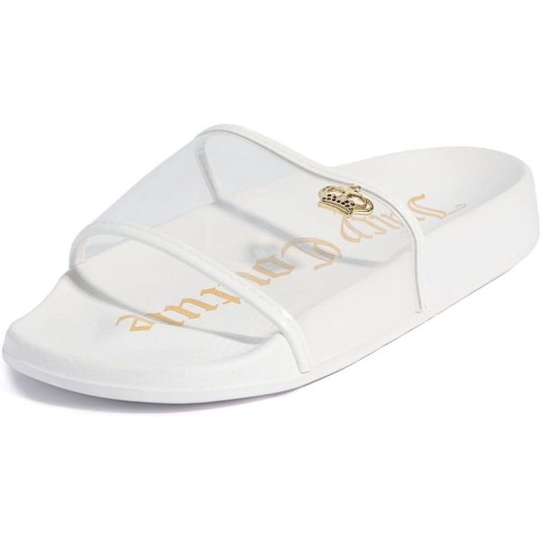 EVA Material Slip On Beach Flat Sandals With Transparent Uppers Customizable