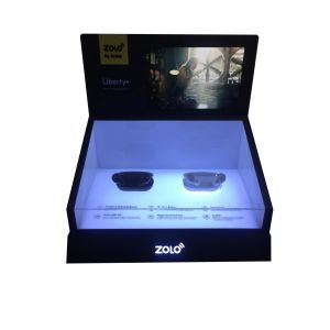 Bluetooth Earphone Acrylic Plastic Display Stand Sturdy With IPS Screen