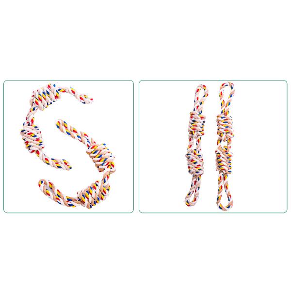 Sustainable Mixed Color Dog Chew Toy for Large Breeds Bite-Resistant Labrador and Golden Retriever Polygonal Stick Rope