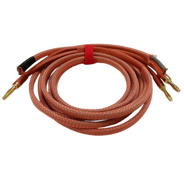 HiFi Speaker Audio Cable High Purity OFC Stereo Amplifier Pure Copper Cable with Banana Gold-Plated Plug