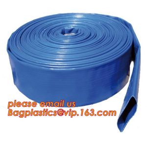 Customized inch 3/4"-16" discharge water pvc layflat hose tubing pipe flexible