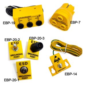 ESD Earth Facility 1x10mm Stud Yellow Grounding Plug Socket