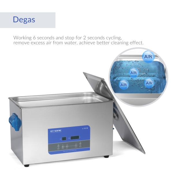 20L 40KHz Vegetable Cleaner Device With Digital Timer Heater For Instruments Industrial Parts