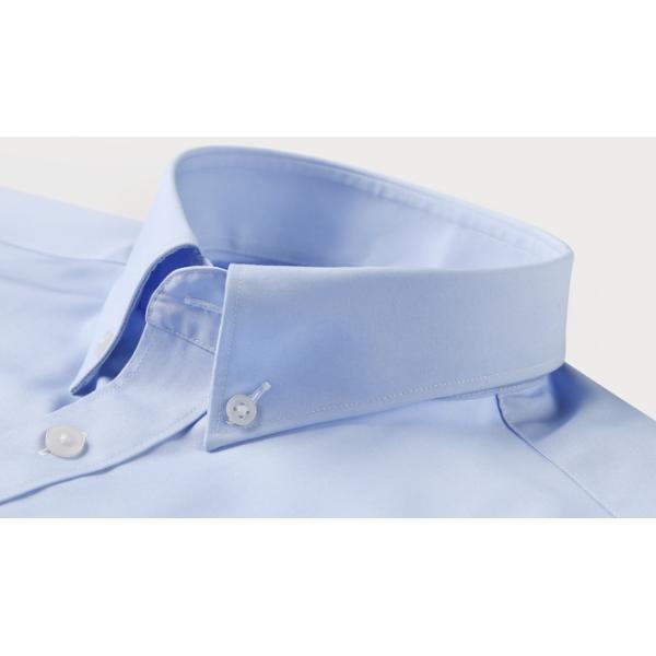 Sky Blue Color Office Work Uniforms , Single Breasted Men's Work Uniform Shirts