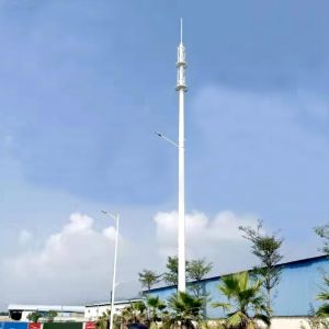 Quality 45m Telecommunication Single Pole Tower Special Design Galvanized Steel for sale