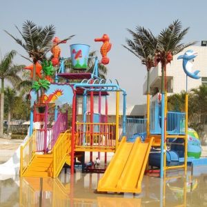 Oxidation Resistant Aquatic Playground Equipment With Open Straight Water Slide