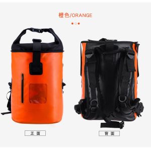 PVC Outdoor Sports Backpack , 20 Liter Waterproof Roll Up Backpack