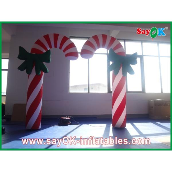 Custom Durable Advertising Inflatable Candy Cane For Christmas Holiday