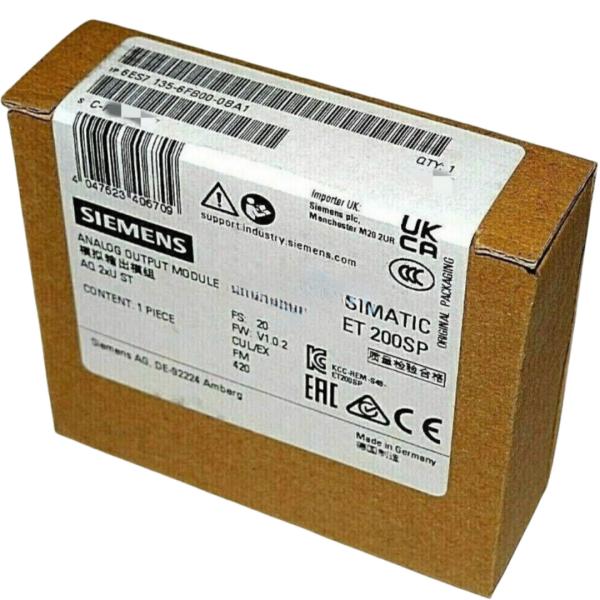 SIEMENS 6ES7135-6FB00-0BA1 SIMATIC ET 200SP, ANALOG OUTPUT MODULE, AQ 2XU