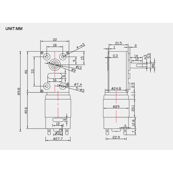 JGY 385 Self Lock Brushed Permanent Magnet Gear Motor 200rpm For Rotating Table