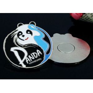 Quality Zinc alloy metal panda magnetic paint refrigerator magnets tourist attractions cartoon enamel refrigerator magnets for sale