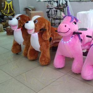 Hansel amusement park games plush animales mountables electric toy rides
