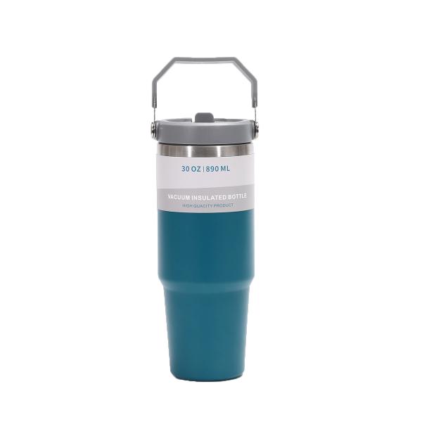 Buy 304 Stainless Steel Vacuum Insulated Car Straw Cup 30oz Green at wholesale prices