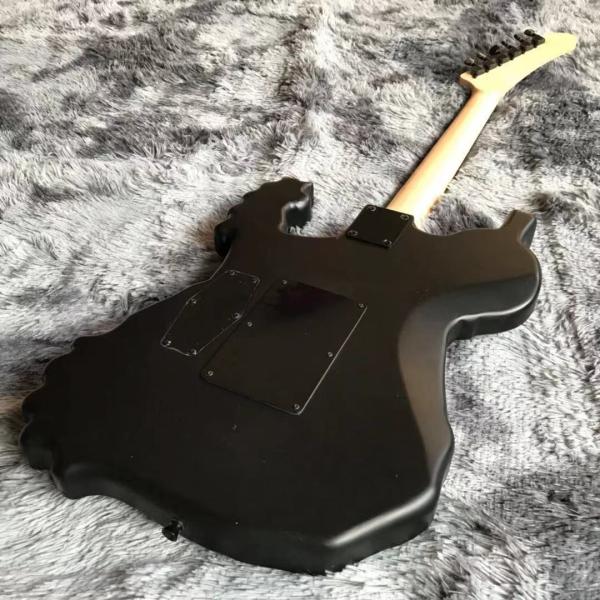 Top Quality 6 Strings Bones Black Skull Electric Guitar
