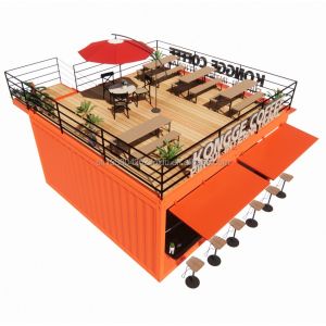Shop Mini 20ft Pop-up Store Container Bar Stall with Sturdy Modular Design and