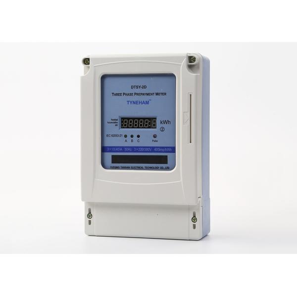 Long Life 3 Phase 4 Wire Energy Meter / Prepaid Electronic Energy Meter 220V