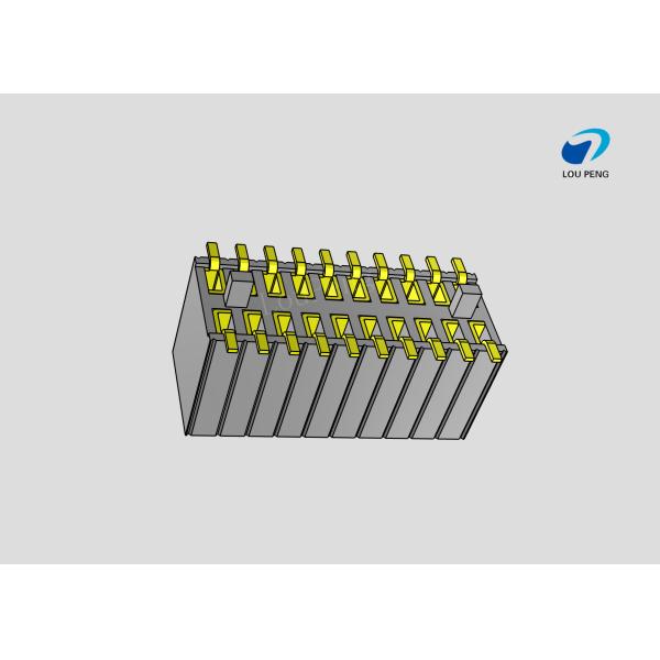 Female header, PCB Mount Receptacle, Vertical, Board-to-Board, 20 Position, 1.0mm Pitch, Shrouded, Gold Flash, Peg, SMD