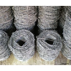 12x14BWG Galvanized Steel Double Strand Barbed Wire Rope non rusting