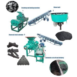 XDEM Charcoal Briquettes Pressing Machine Coconut Husk Wood Briquette Making
