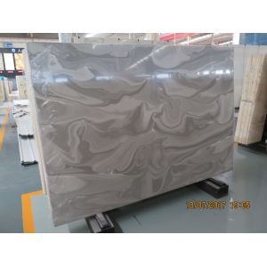 White Quartz Solid Stone Countertops / Solid Surface Kitchen Countertops