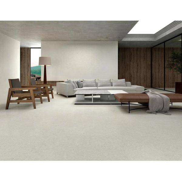 Light Gray Soft Glazed Porcelain Tile 1200x1200mm Indoor Floor