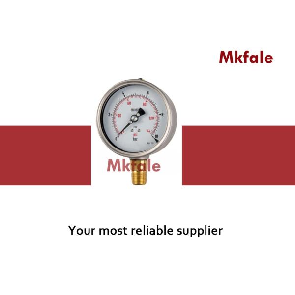 Buy Brass Connection  Liquid Filled Pressure Gauge With Bayonet Case at wholesale prices