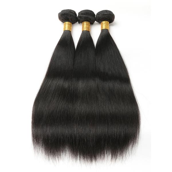 30’’ 4 Bundles Peruvian Human Hair Weave With Closure For Lady Straight