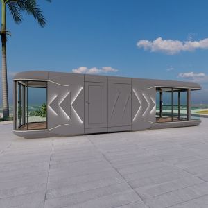 Customized Luxury Space Capsule House Modern Apple Cabin Galvanized Steel Frame