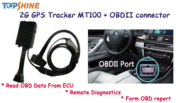 OBDii Vehicle Motorcycle GPS Tracker MT100 With Real ECU Control