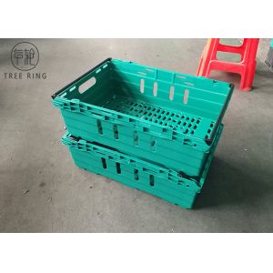 Perforated Sides Nestable Bale Arm Crate Trays Containers With Stacking Bars 590
