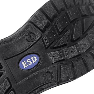Industrial Cleanroom Black ESD Safety Shoes Anti Slip Comfortable