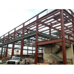 Q355B Engineering Building Steel Frame By 40 HQ Container Loading