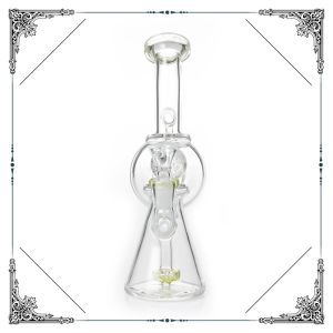 8.2 Inches Height Glass Recycler Mixed Color With Night - Luminous Ball