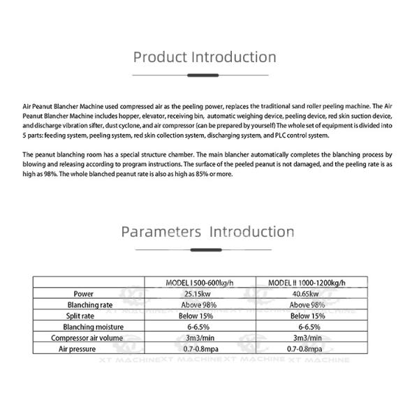 Fully automatic high blanching rate Air Peanut Blanching Machine with no powder and smooth surface 0
