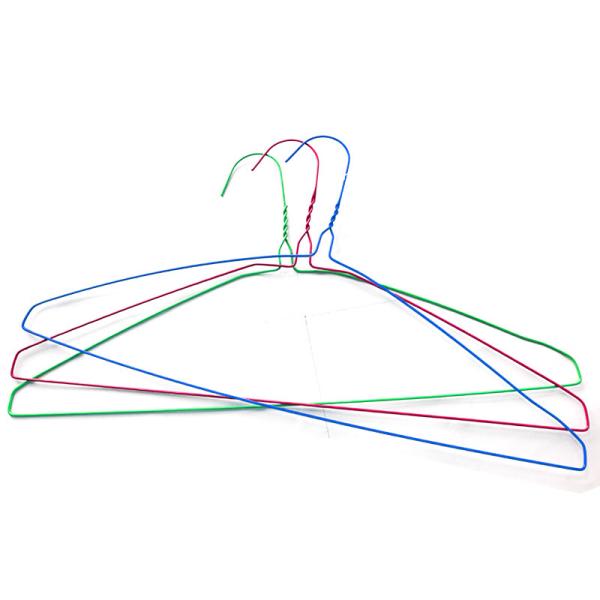 Buy Metal Wire Disposable Q235 Blue Coat Hangers In Bulk at wholesale prices
