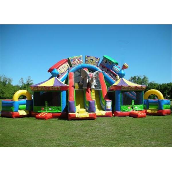 Buy Jumping Bouncy Castle Playground Puncture Proof Children Protective With Obstacle at wholesale prices