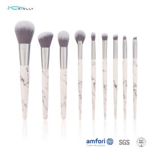 China Aluminum Ferrule ISO9001 9pcs Cosmetic Makeup Brush Set on sale
