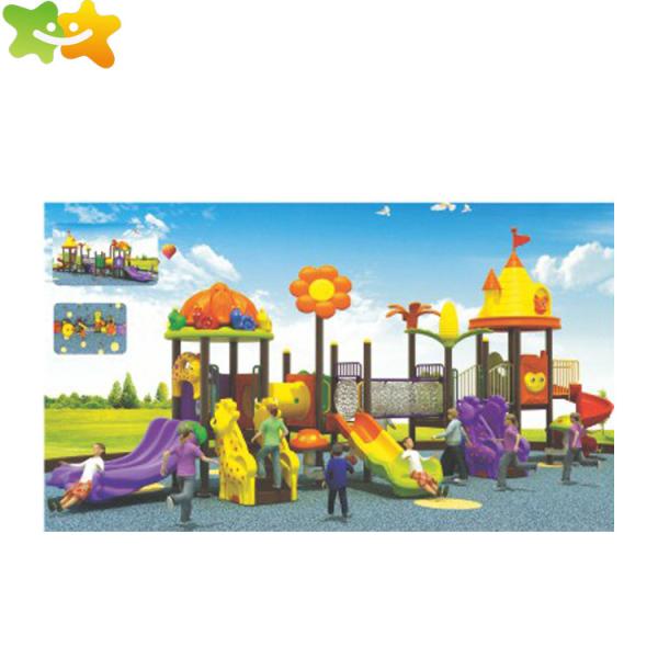 Durable Plastic Playhouse With Slide / Plastic Playsets For Outside Backyard
