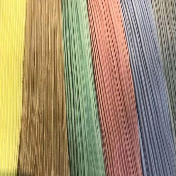 Miyake Satin Striped Crepe Woven Fabric 55 Inch