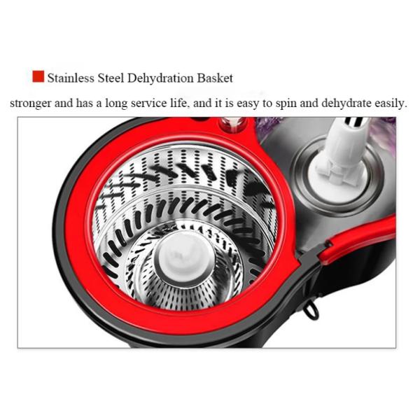 Heavy Duty 360 Spin Magic Mop with Press Detergent Bottle and Microfiber Cloth Cover Type